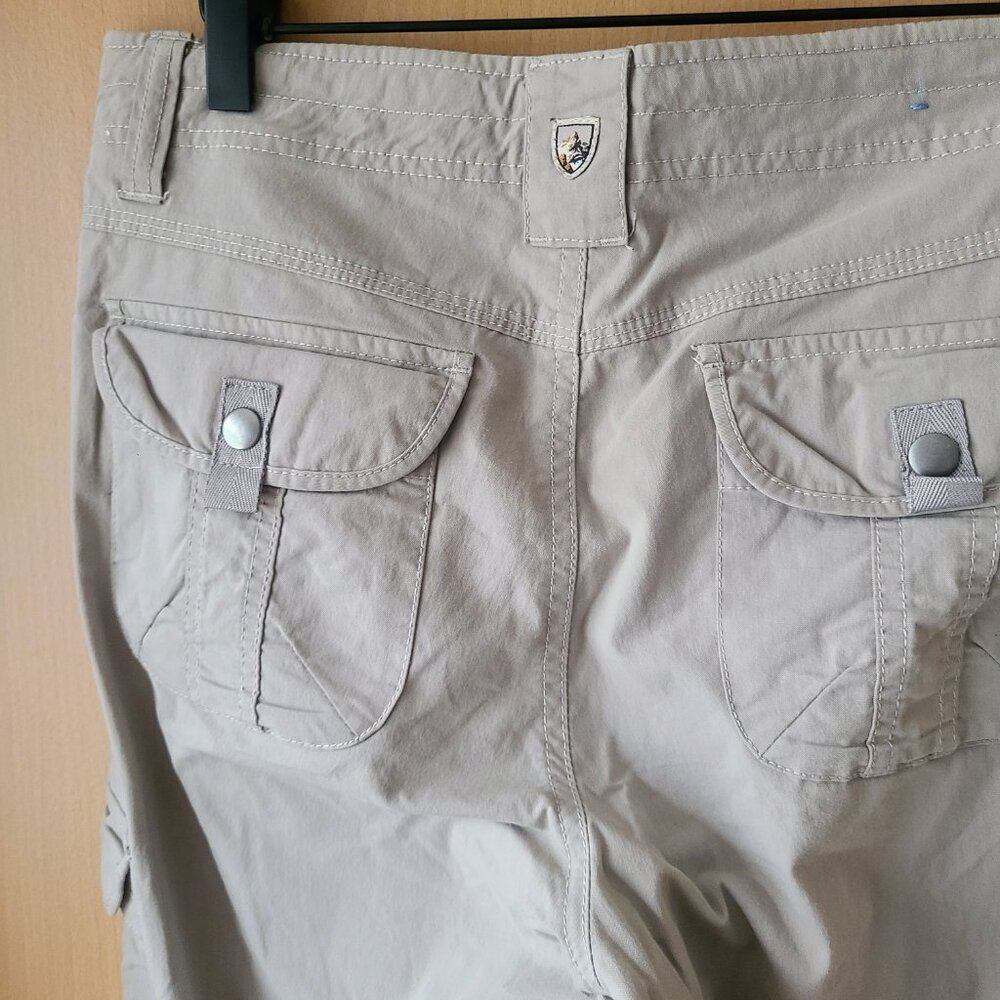Kuhl Splash Tan Cargo Hiking Pants Roll Up Hem Ankle Women's Size 8 Regular - Picture 5 of 15